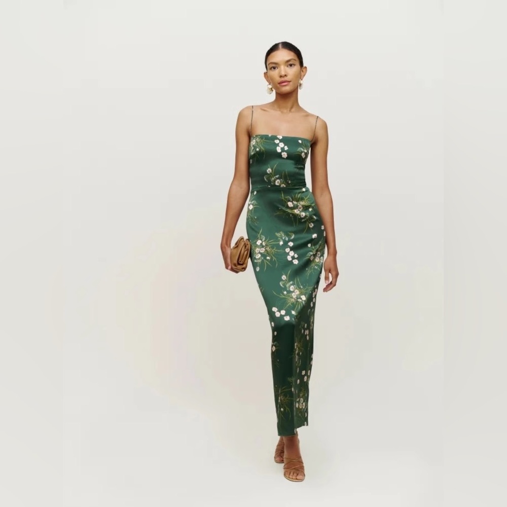 Reformation Frankie Silk Dress | Buena  🕸Silk🕸 🎉Spring🎀 - Picture 4 of 15